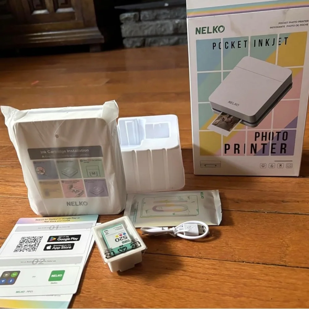 Elk White Pocket Inkjet Photo Printer